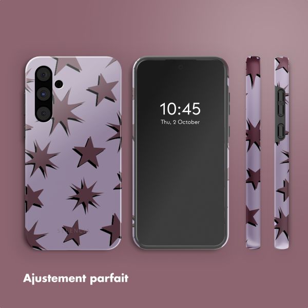 Selencia Coque arrière Vivid Samsung Galaxy A55 - Stars Plum Lilac