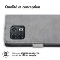 imoshion Étui de téléphone portefeuille Luxe OnePlus 10 Pro - Gris