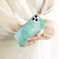 Selencia Coque Maya Fashion iPhone 12 (Pro) - Marble Green