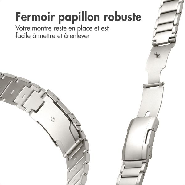 Accezz Bracelet en acier Titane mat Samsung Galaxy Watch Ultra (2024/2025) - Argent