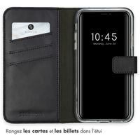 Selencia Étui portefeuille en cuir véritable Apple iPhone 11 - Noir