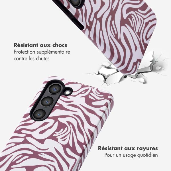 Selencia Coque arrière Vivid Tough Samsung Galaxy S23 - Trippy Swirl Dark Rose