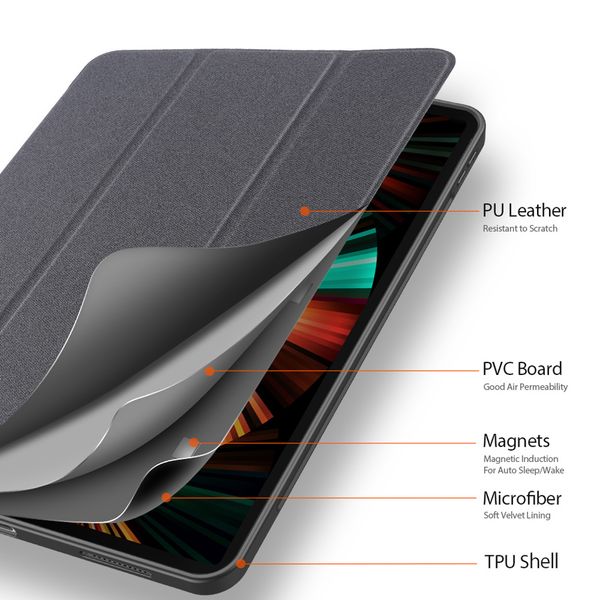 Dux Ducis Coque tablette Domo Apple iPad Pro 12.9 (2022) / Pro 12.9 (2021) / Pro 12.9 (2020) - Noir