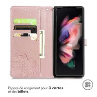 imoshion Etui de téléphone portefeuille Mandala Samsung Galaxy Z Fold 6 - Rose Dorée