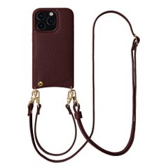 Selencia Coque de télephone Nova avec cordon et porte-cartes Apple iPhone 16 Pro - Bold Burgundy