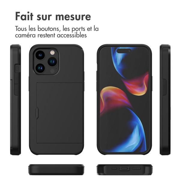 imoshion Coque arrière avec porte-cartes Apple iPhone 15 Pro Max - Noir