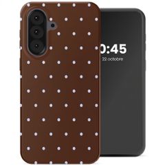 Selencia Coque arrière Vivid Samsung Galaxy A37 (5G) - Happy Dots Chocolate