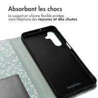 imoshion Étui de téléphone portefeuille Design Samsung Galaxy A16 5G - Smoke Green Flowers