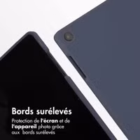 Accezz Coque tablette portefeuille Smart Silicone Samsung Galaxy Tab A11 Plus / A9 Plus - Bleu foncé