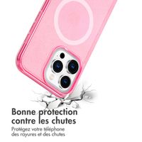 imoshion Coque Pailletée avec MagSafe Apple iPhone 15 Pro - Paillettes Rose