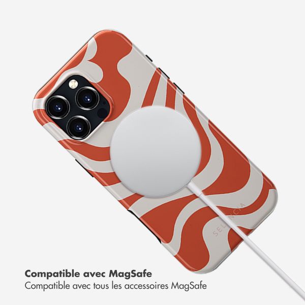 Selencia Coque arrière Vivid Tough avec MagSafe iPhone 16 Pro Max - Dream Swirl Orange