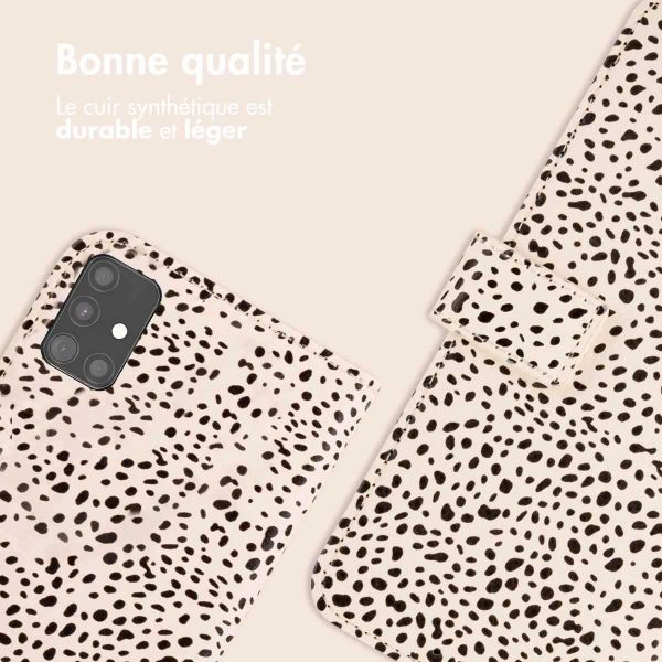 imoshion Étui de téléphone portefeuille Design Samsung Galaxy A51 - Desert Dots