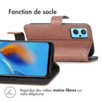 imoshion Étui de téléphone portefeuille Luxe Oppo A76 (4G) - Brun