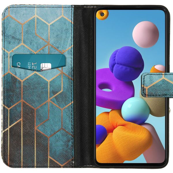 imoshion Coque silicone design Galaxy A21s - Green Honeycomb