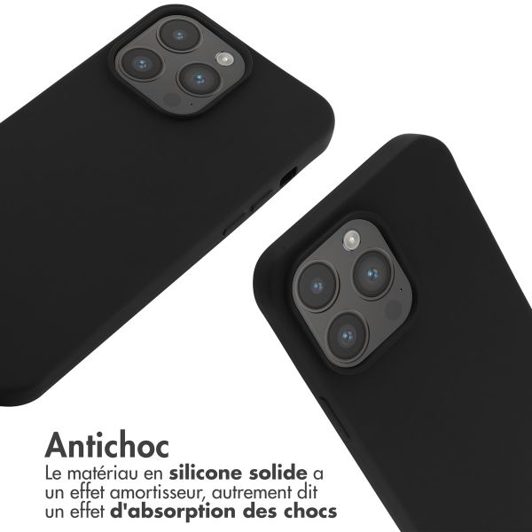 imoshion Coque en silicone avec cordon Apple iPhone 14 Pro Max - Noir