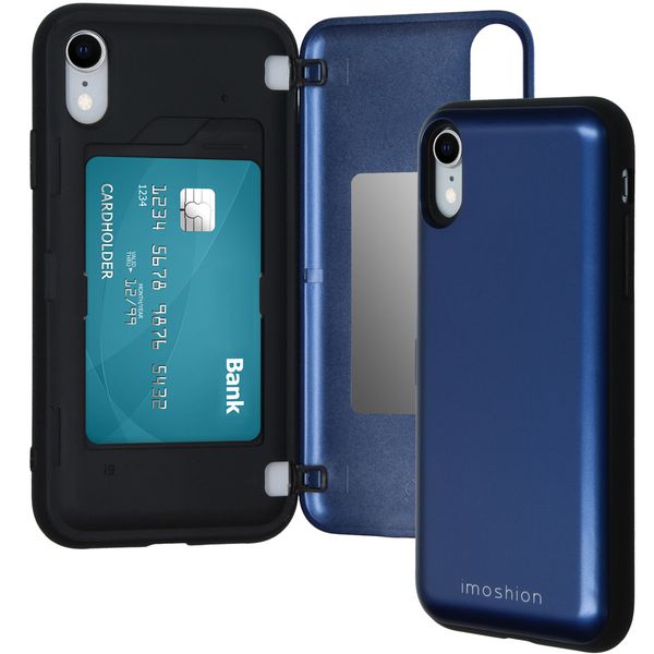 imoshion Coque avec support de passe iPhone Xr - Bleu foncé