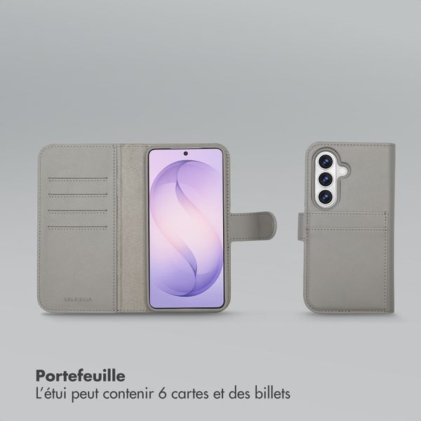 Selencia Étui portefeuille amovible Olyn avec MagSafe Samsung Galaxy S26 - Gris
