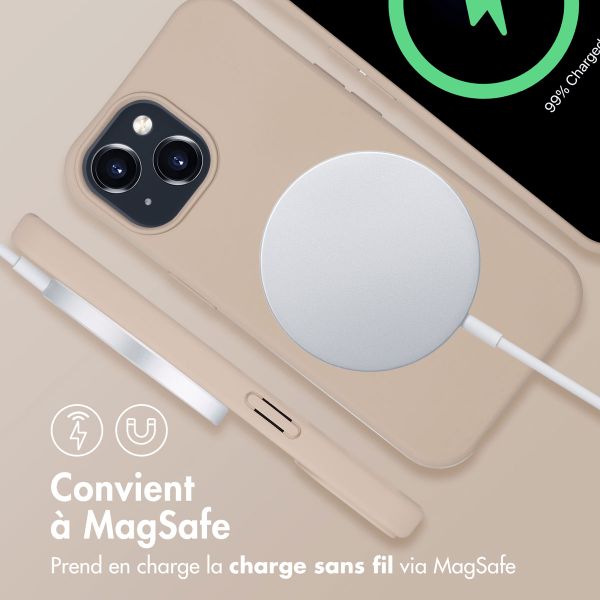 imoshion Coque arrière Color avec cordon amovible et MagSafe Apple iPhone 15 - Nude