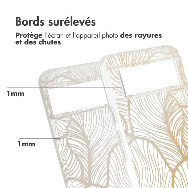 imoshion Coque Design Google Pixel 8 - Golden Leaves Transparent