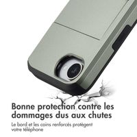 imoshion Coque arrière avec porte-cartes iPhone 16e - Vert