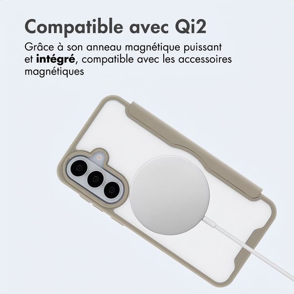 imoshion Bookcase transparente avec MagSafe Samsung Galaxy S26 - Beige