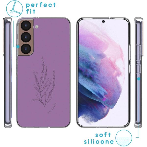 imoshion Coque Design Samsung Galaxy S22 - Floral Purple