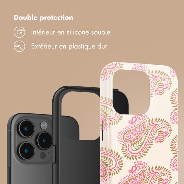 Selencia Coque arrière Vivid Apple iPhone 15 Pro - Paisley Blush