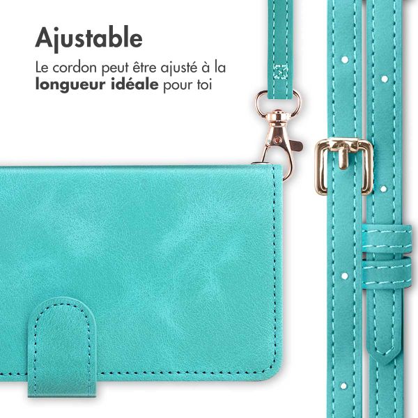 imoshion Etui de téléphone portefeuille avec cordon Samsung Galaxy S25 Plus - Turquoise