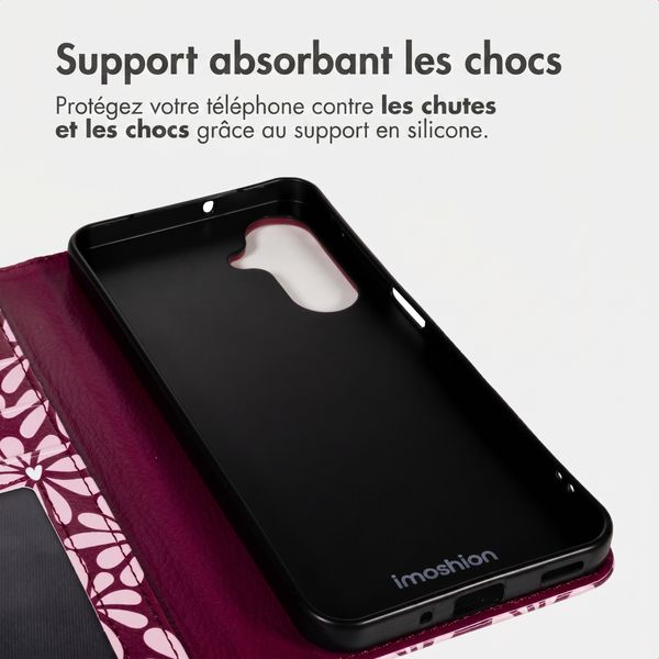 imoshion Étui de télephone portefeuille Design Samsung Galaxy A35 - Bloom Love Blush
