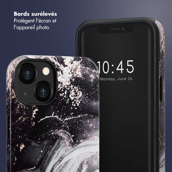 Selencia Coque arrière Vivid Apple iPhone 13 - Chic Marble Black