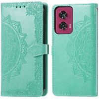 imoshion Etui de téléphone portefeuille Mandala Motorola Edge 50 Fusion - Turquoise