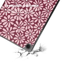 imoshion Coque tablette Design Trifold Samsung Galaxy Tab A11 Plus - Bloom Love Blush