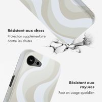 Selencia Coque arrière Vivid avec MagSafe Apple iPhone 16e - Desert Waves Beige