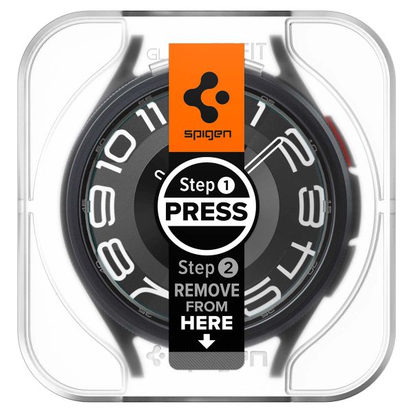 Spigen Protection d'écran EZ FIT Glas.tR avec applicateur Samsung Galaxy Watch 6 Classic - 43 mm - Transparent