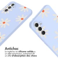 imoshion Coque design en silicone avec cordon Samsung Galaxy A54 (5G) - Lila Flower Distance