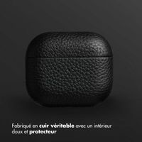 Accezz Coque en Cuir véritable Apple AirPods 3 - Noir
