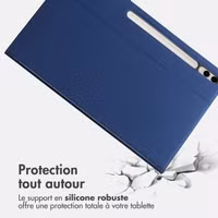 Accezz Coque tablette Classic Samsung Galaxy Tab S10 Plus / Tab S9 FE Plus / Tab S9 Plus - Bleu foncé