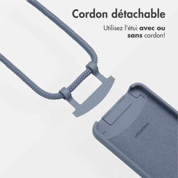 imoshion Coque arrière Color avec cordon amovible et MagSafe Samsung Galaxy S24 / S25 - Ash Blue