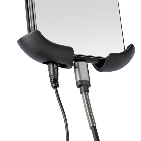 Lampa Smart Scooter Flow - Support de téléphone scooter - Fixation posurur rétroviseur et pare-brise - Noir