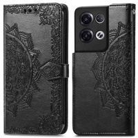 imoshion Etui de téléphone portefeuille Mandala Oppo Reno 8 Pro 5G - Noir