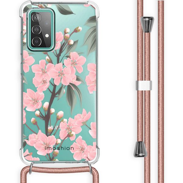 imoshion Coque Design avec cordon Samsung Galaxy A52(s) (5G/4G) - Fleur - Cherry Blossom