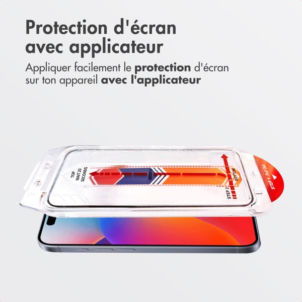 Accezz Protecteur d’écran en verre trempé + Applicateur Apple iPhone 17 Pro Max