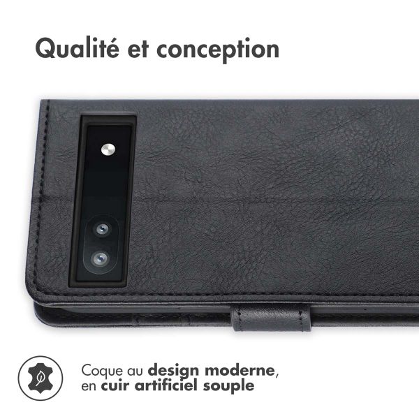 imoshion Étui de téléphone portefeuille Luxe Google Pixel 6a - Noir