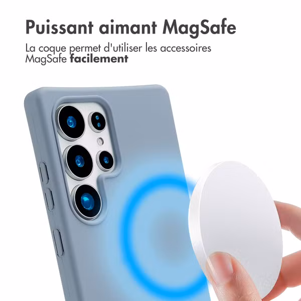 imoshion Coque arrière Color avec cordon amovible et MagSafe Samsung Galaxy S25 Ultra - Ash Blue