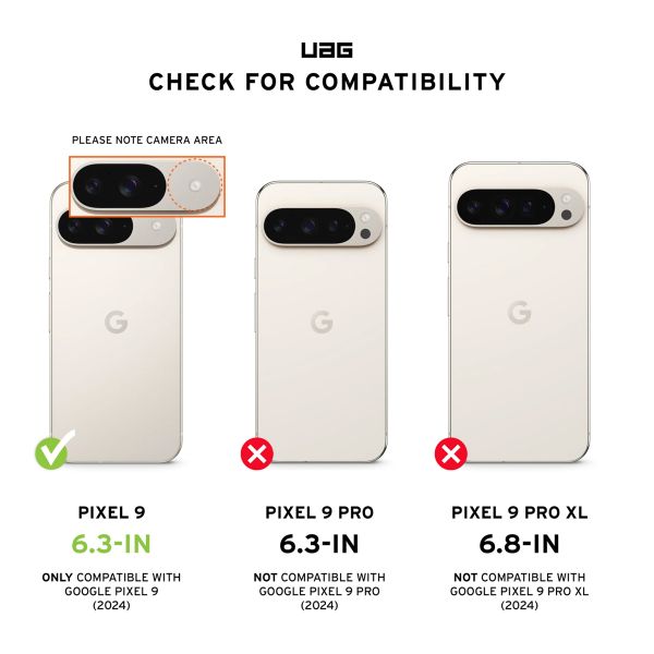 UAG Coque arrière Plyo Pro Google Pixel 9 - Ice / Silver