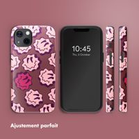 Selencia Coque arrière Vivid avec MagSafe Apple iPhone 13 - Wavy Smiley Pink