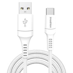 imoshion Braided USB-C vers câble USB-A - 3 mètre - Blanc