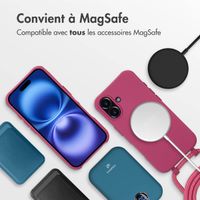 imoshion Coque de couleur avec cordon amovible MagSafe iPhone 16 - Raspberry