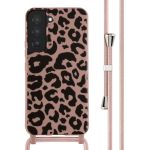 imoshion Coque design en silicone avec cordon Samsung Galaxy S22 - Animal Pink