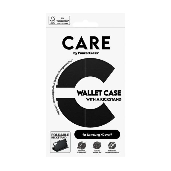 CARE by PanzerGlass Feature Wallet Case w. Kickstand avec MagSafe Samsung Galaxy Xcover 7 - Clear